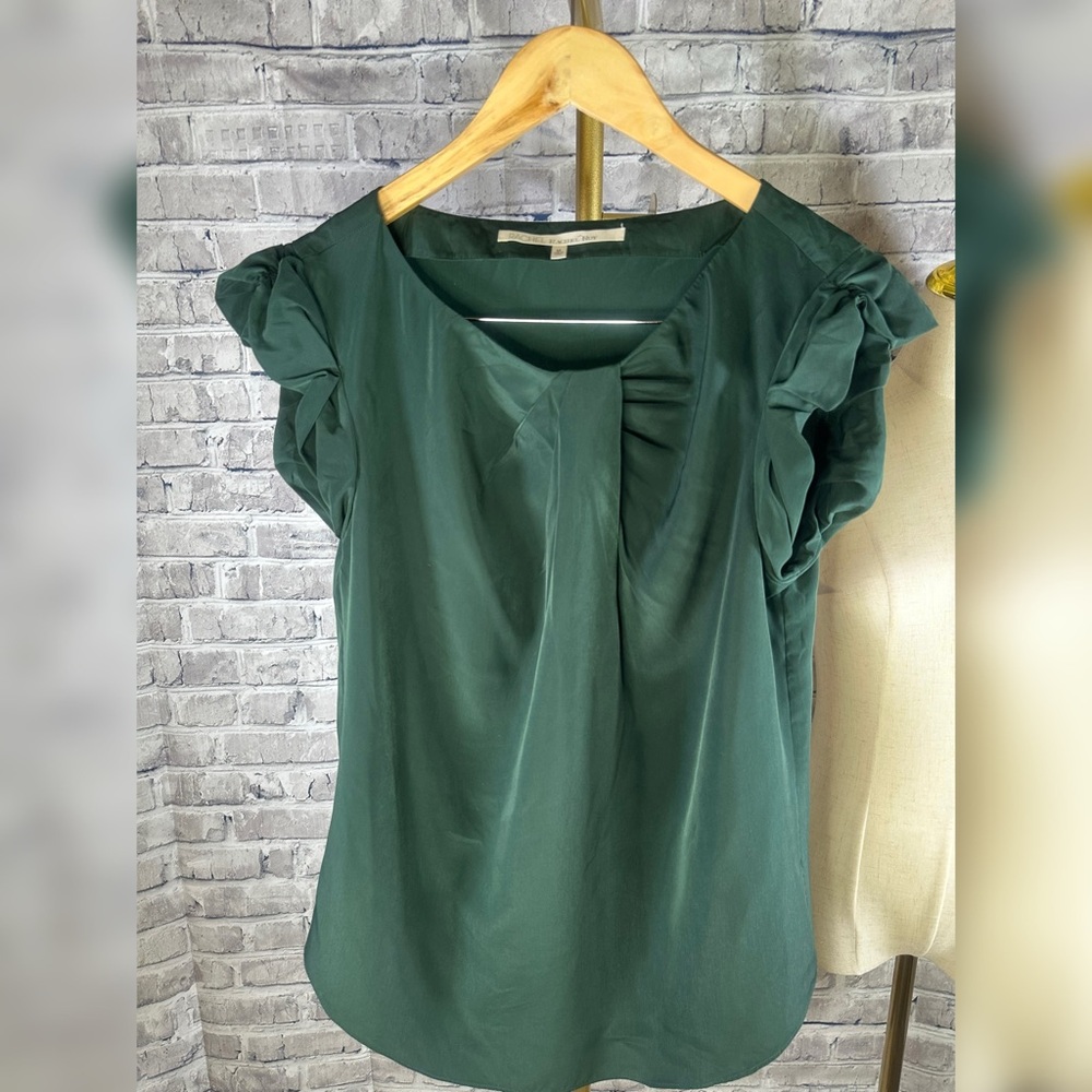 RACHEL Rachel Roy Emerald Green Ruffle Blouse
